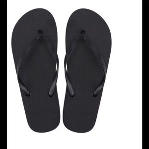 Black thongs.